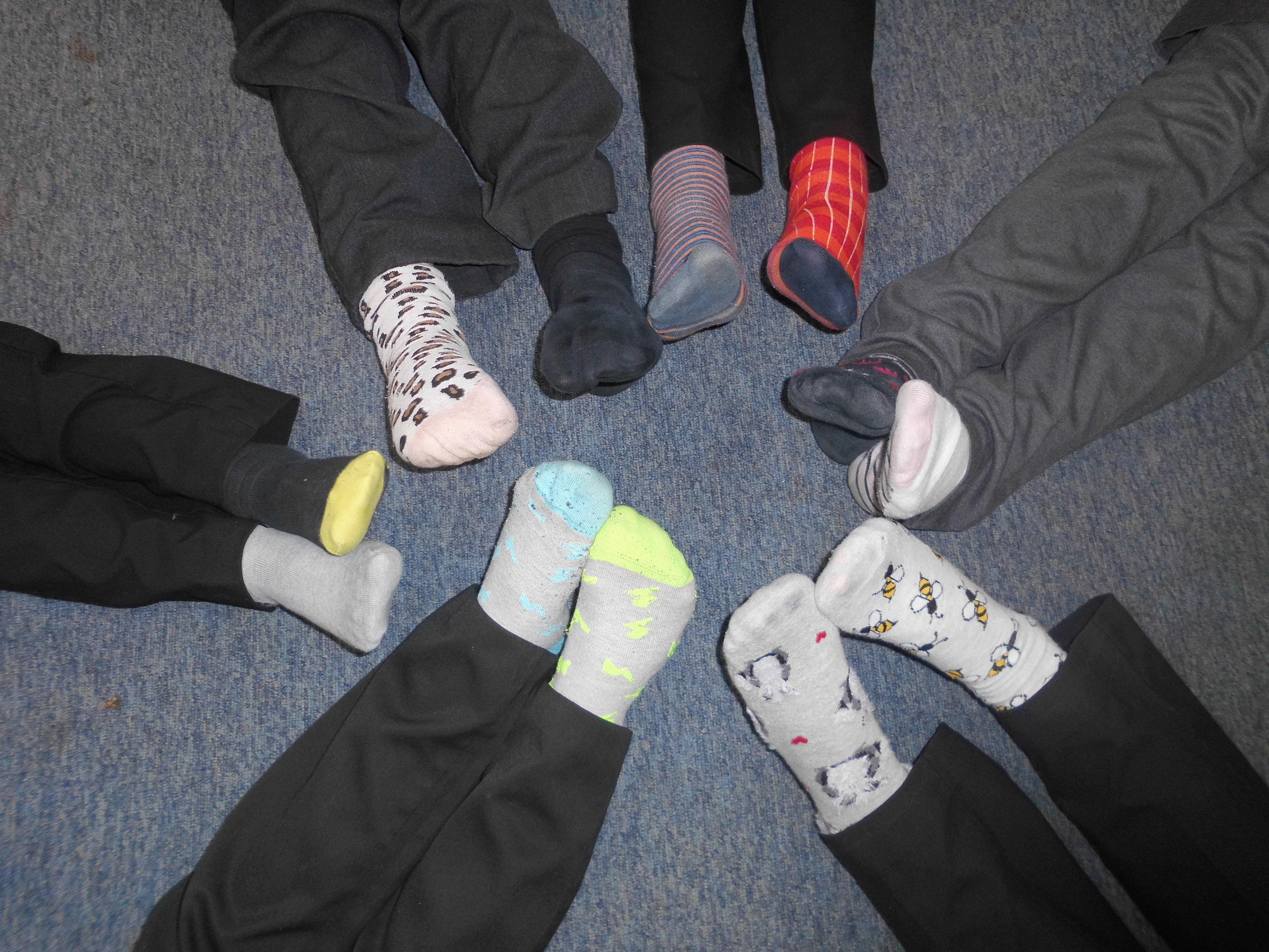 We wore odd socks for Anti-Bullying awareness week.